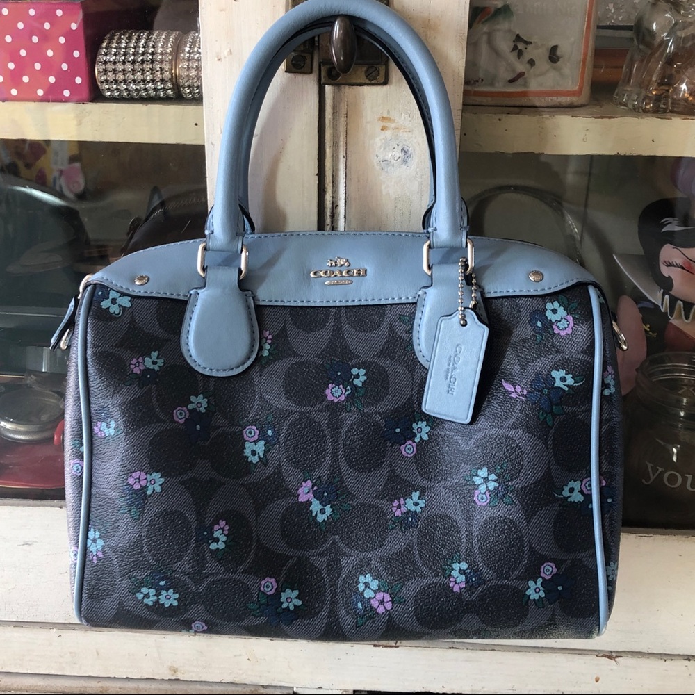 Coach Mini Bennett Purse Handbag Flowers